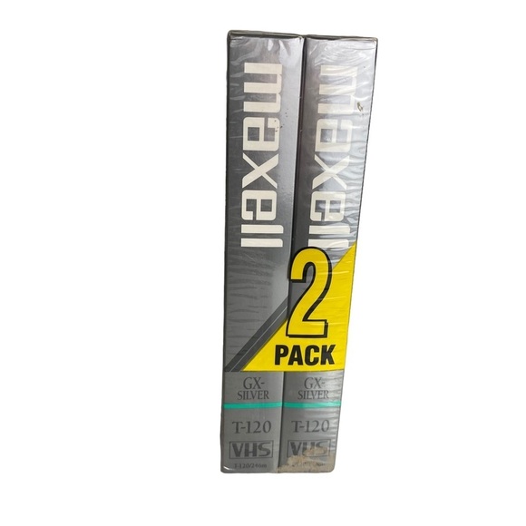 Maxwell NEW 2‎ Pack VHS T-120 GX-Silver 6 Hour High Quality Video Tapes Sealed - Picture 3 of 7